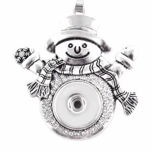 Snowman snap jewelry pendant